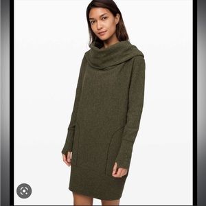 Lululemon Along the Way Sweater Dress Cowl Neck